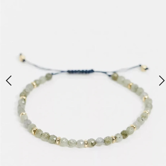 Brand New ASOS Design Beads Gray Green Bracelet - Picture 2 of 4